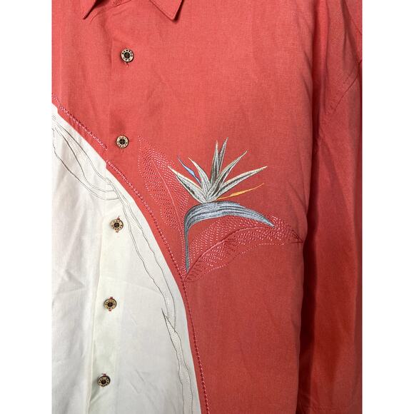 Bamboo Cay Bird of Paradise Modal Hawaiian Resort Grandpa Tourist Camp Shirt XXL - Picture 3 of 4